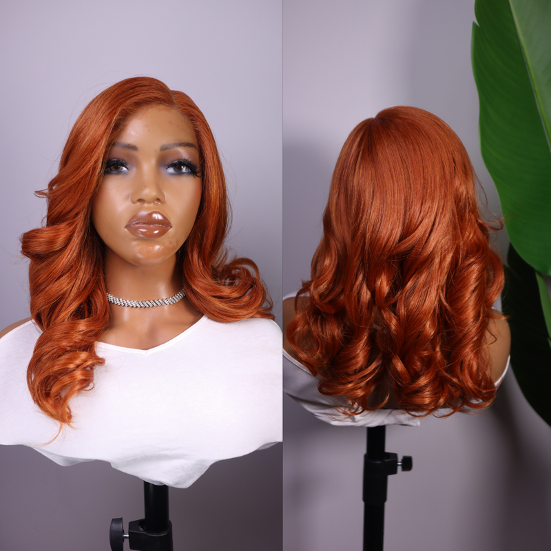 Michelle - Curly Bob | Side-Part| Ginger