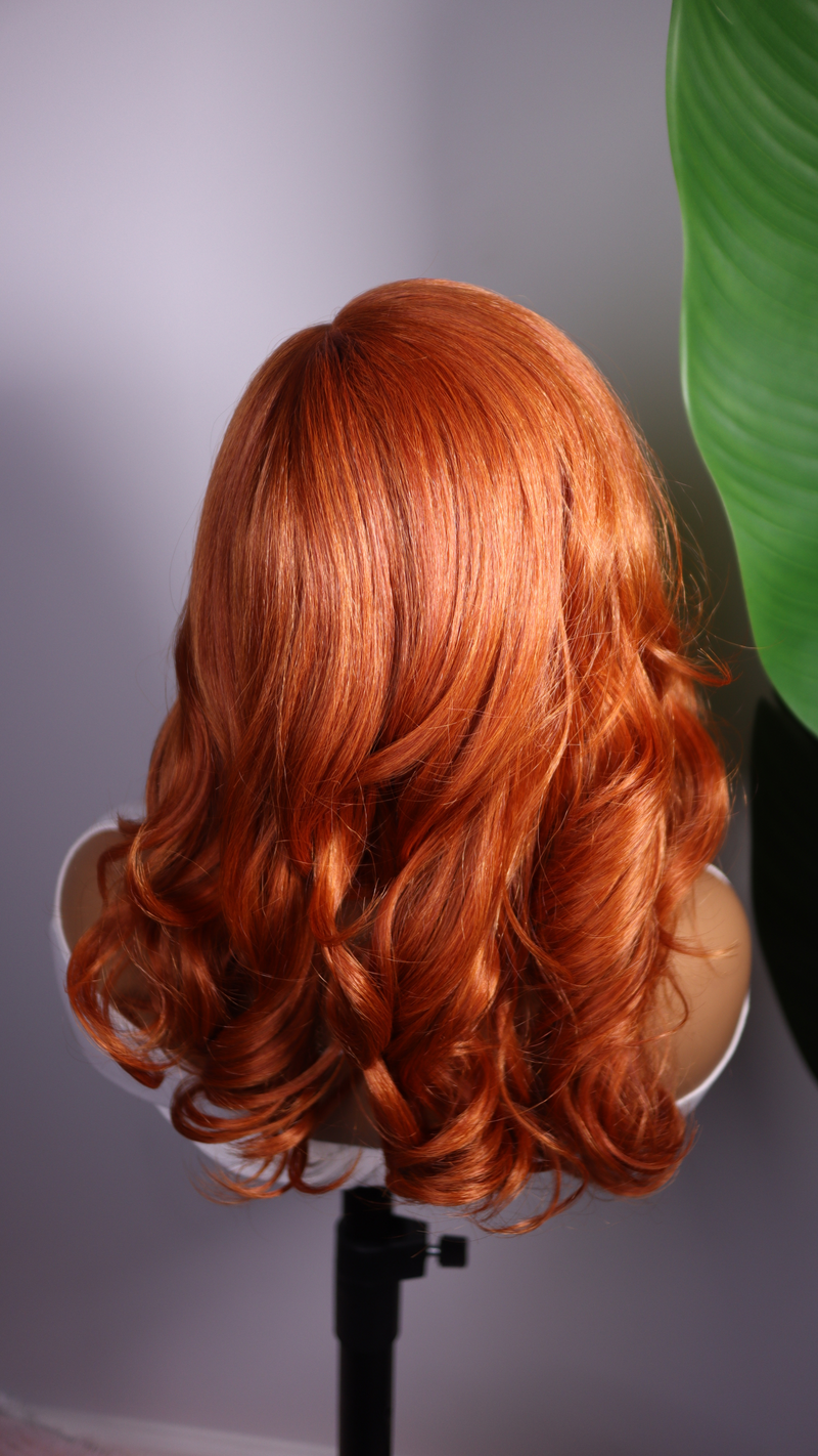 Michelle - Curly Bob | Side-Part| Ginger