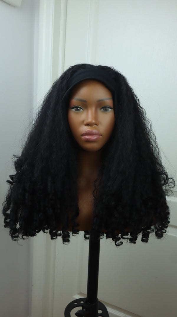 Curly Afro kinky headband wig